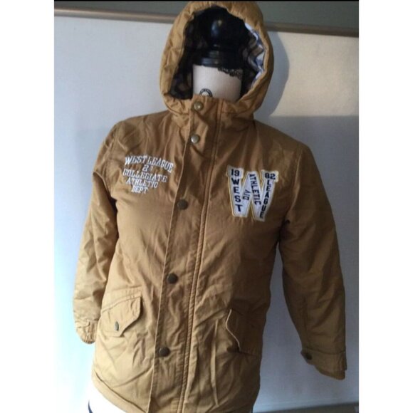 Joe Fresh Other - Joe Fresh Kids Boys Brown Hoodie Jacket Size S 6-7 West League Athletic Bomber